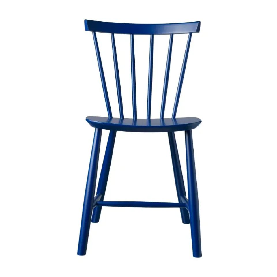 Silla J46, Beech dark blue painted*FDB Møbler Discount