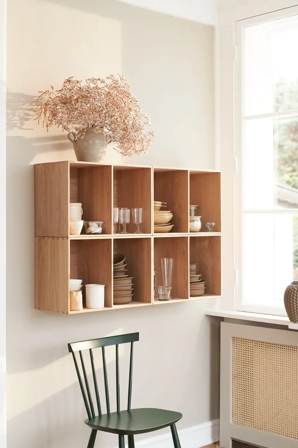 Silla J46, Beech white painted*FDB Møbler Outlet