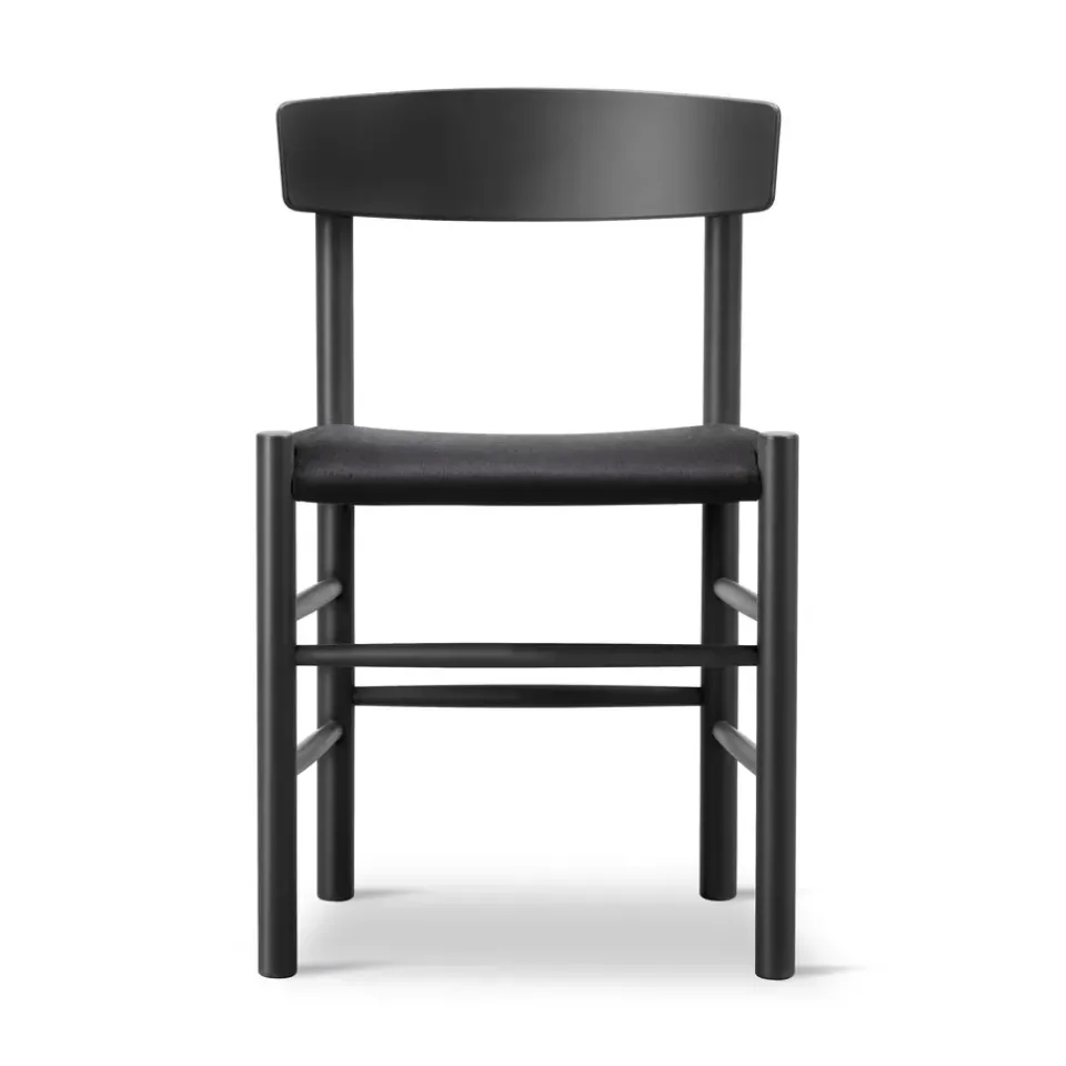 Silla J39, Haya lacada en -black canvas*Fredericia Furniture Best