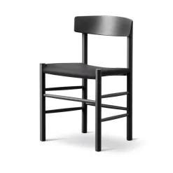 Silla J39, Haya lacada en -black canvas*Fredericia Furniture Best