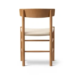 Silla J39, Haya lacada vintage - canvas natural*Fredericia Furniture Online