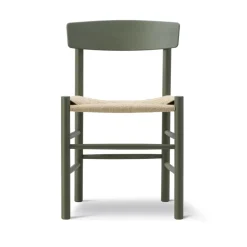 Silla J39, Khaki green-trenzado natural*Fredericia Furniture New