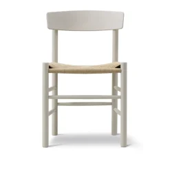 Silla J39, Pebble grey-trenzado natural*Fredericia Furniture