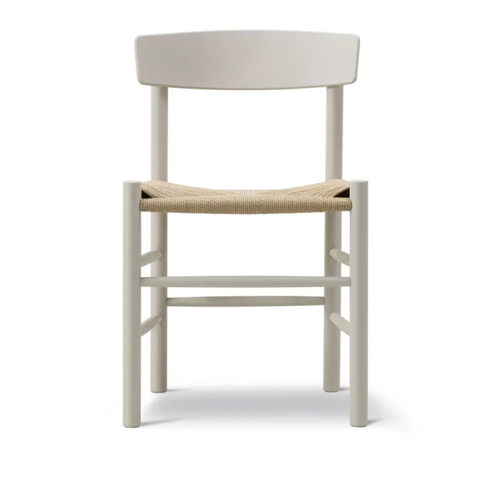 Silla J39, Pebble grey-trenzado natural*Fredericia Furniture