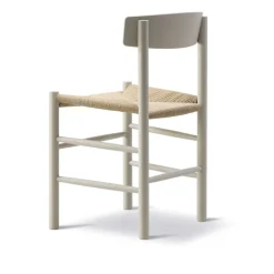 Silla J39, Pebble grey-trenzado natural*Fredericia Furniture