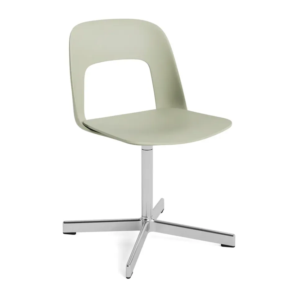 Silla Layout Chair 131, Pastel green-aluminio pulido*HAY Online