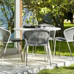 Silla Lean, Light grey, french weave*Cane-line Outlet