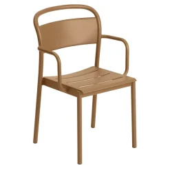 Silla Linear steel armchair, Burnt orange*Muuto Hot