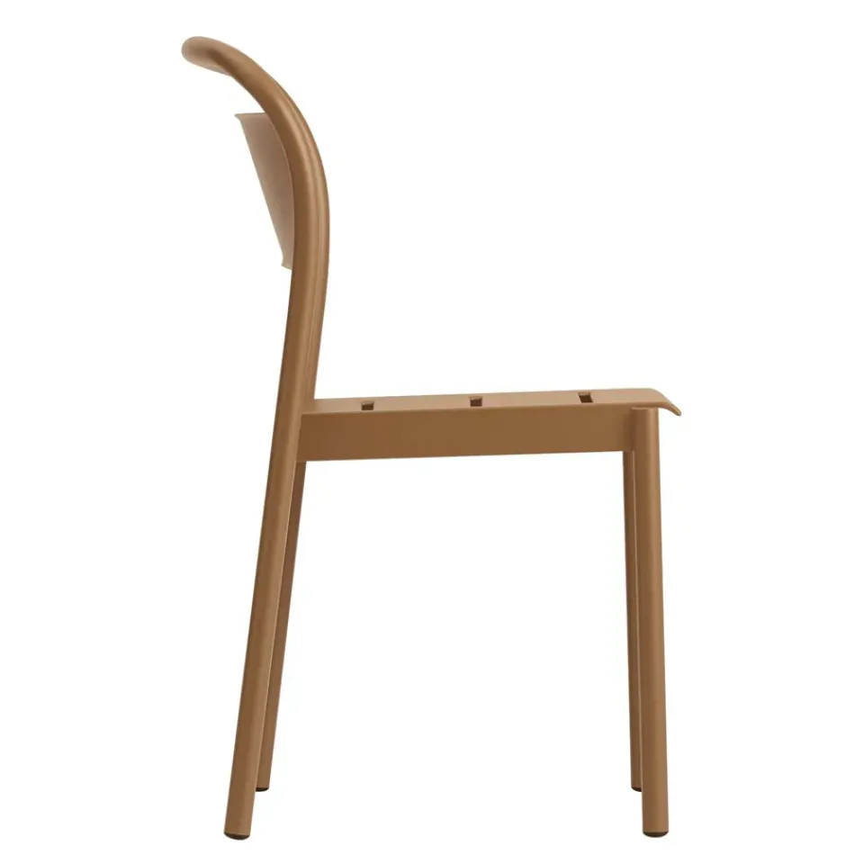 Silla Linear steel armchair, Burnt orange*Muuto Hot