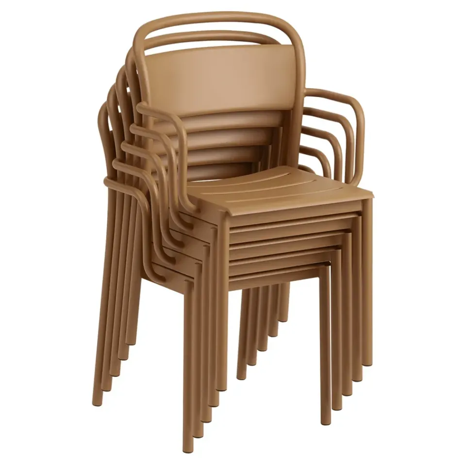 Silla Linear steel armchair, Burnt orange*Muuto Hot
