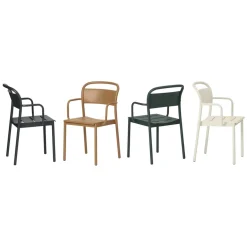 Silla Linear steel armchair, Burnt orange*Muuto Hot