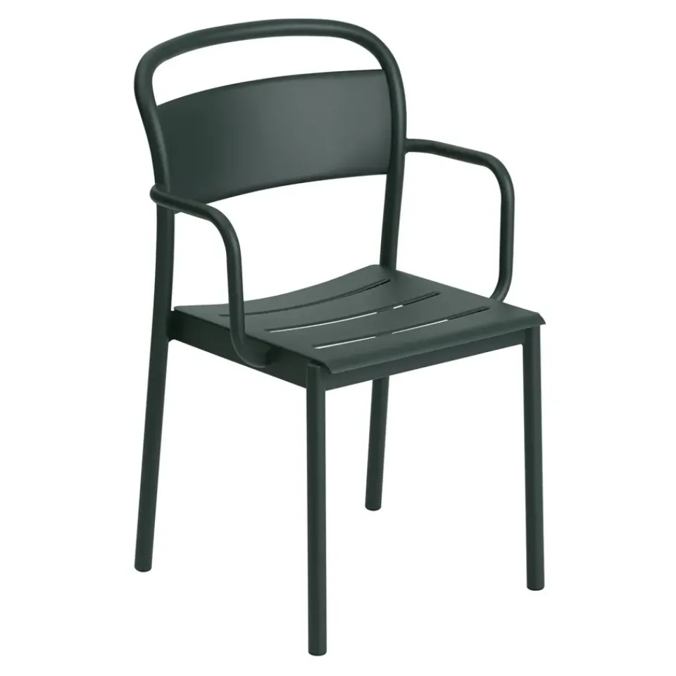 Silla Linear steel armchair, Dark green*Muuto New