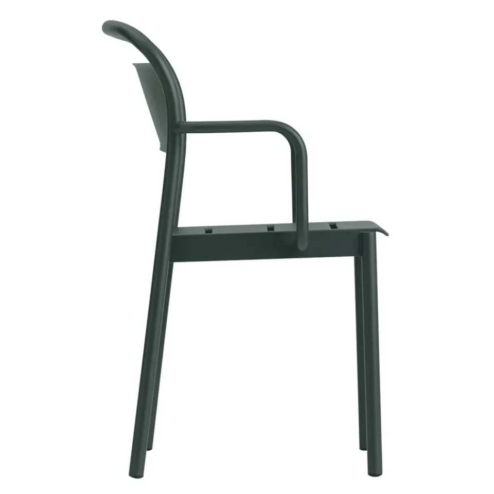 Silla Linear steel armchair, Dark green*Muuto New