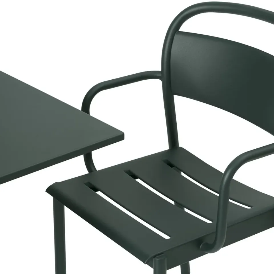 Silla Linear steel armchair, Dark green*Muuto New