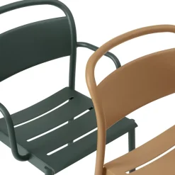 Silla Linear steel armchair, Dark green*Muuto New