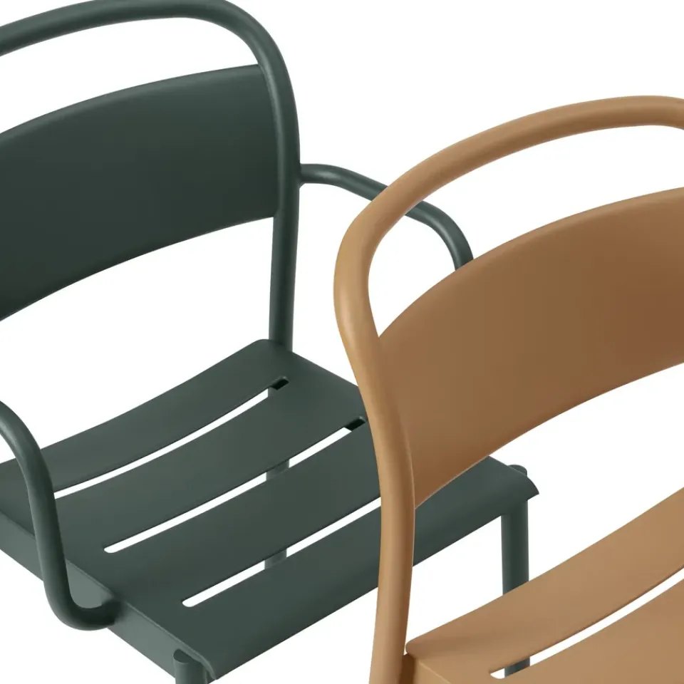 Silla Linear steel armchair, Dark green*Muuto New