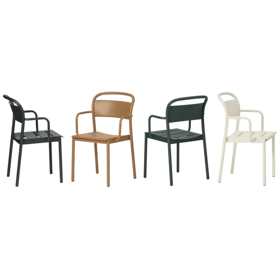 Silla Linear steel armchair, Dark green*Muuto New