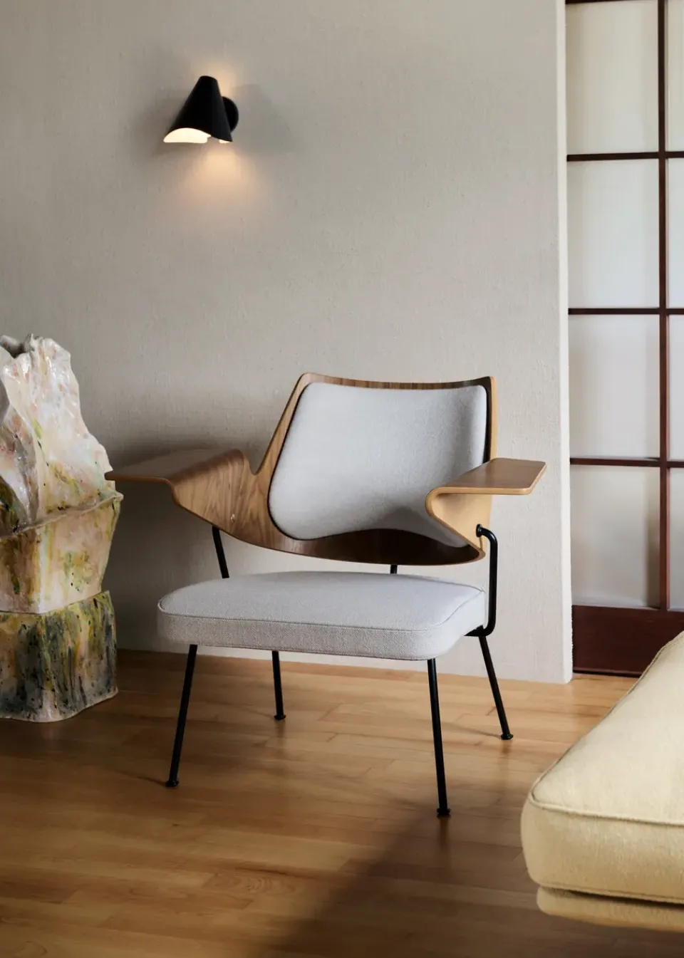 Silla lounge RFH RD8, Walnut-beech-offwhite*&Tradition Sale