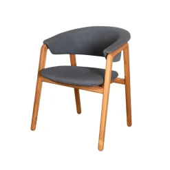 Silla Luna, airtouch grey, soporte de teca*Cane-line Hot