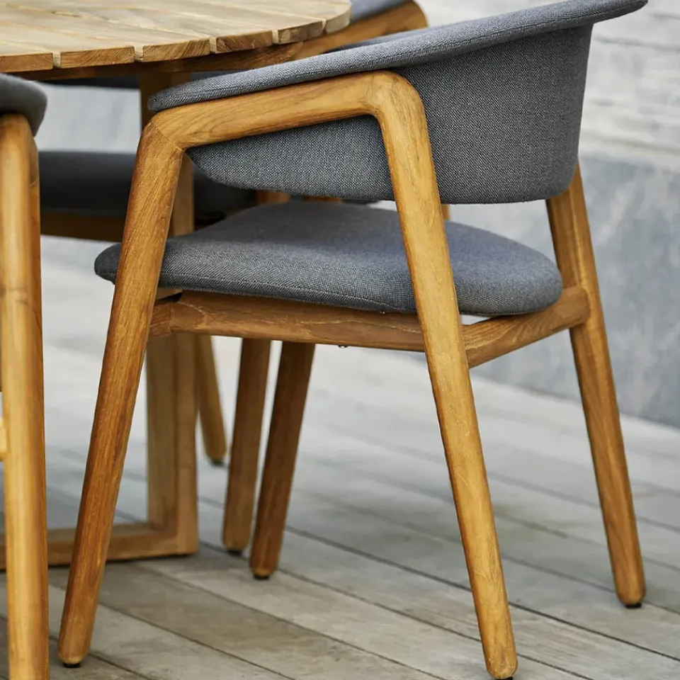 Silla Luna, airtouch grey, soporte de teca*Cane-line Hot