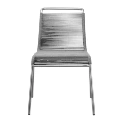 Silla M20 Teglgård Cord Chair, Light grey mixed-stainless steel*FDB Møbler Sale