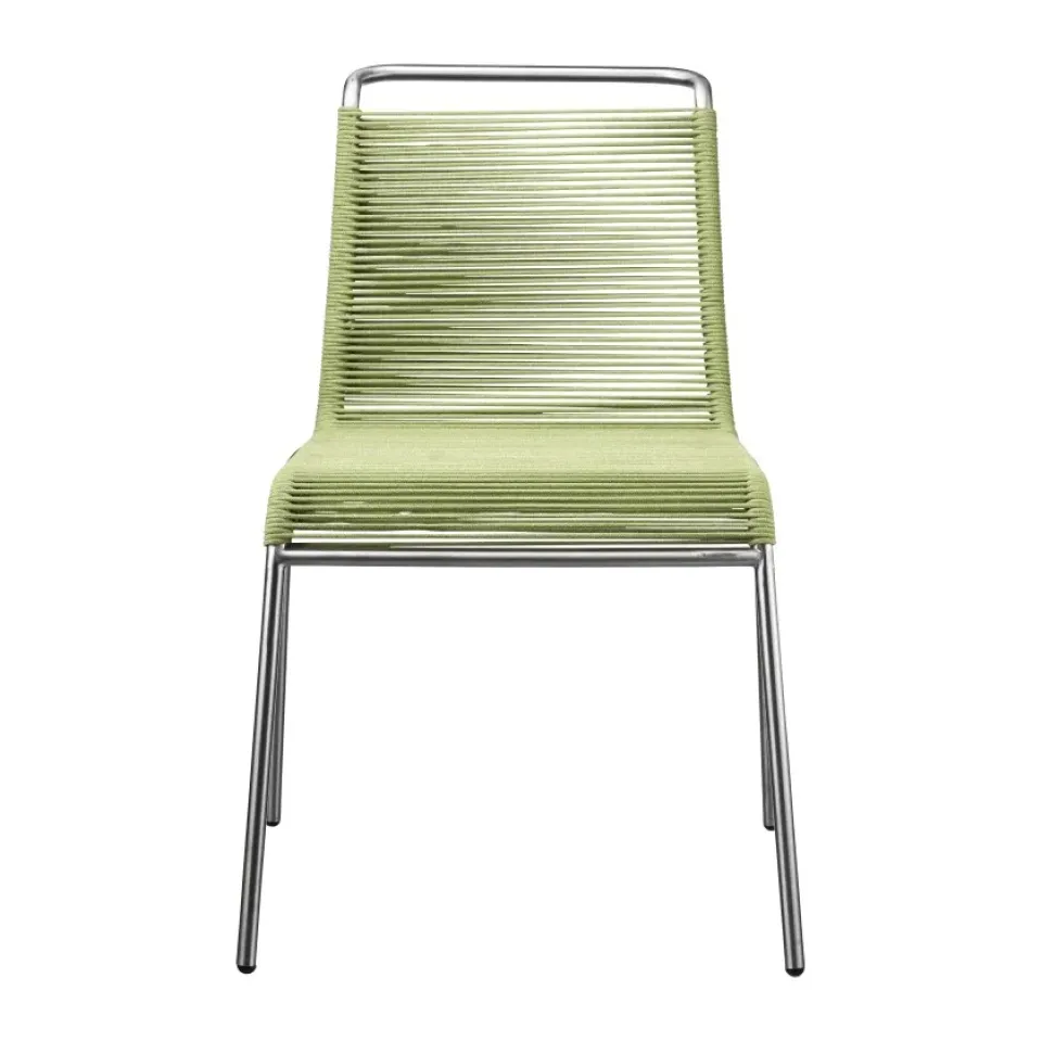 Silla M20 Teglgård Cord Chair, Green mixed-stainless steel*FDB Møbler