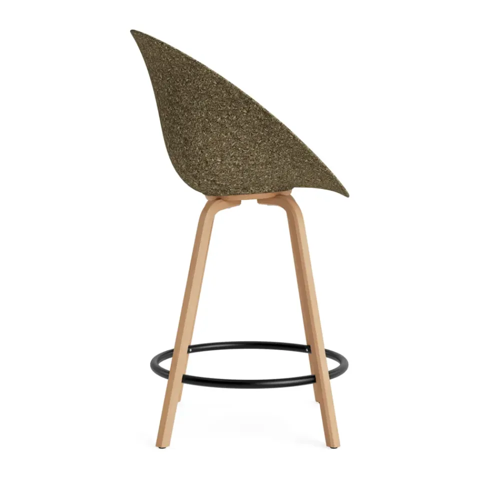 Silla Mat Bar Armchair 65 cm, Seaweed-beech-black steel*Normann Copenhagen Outlet