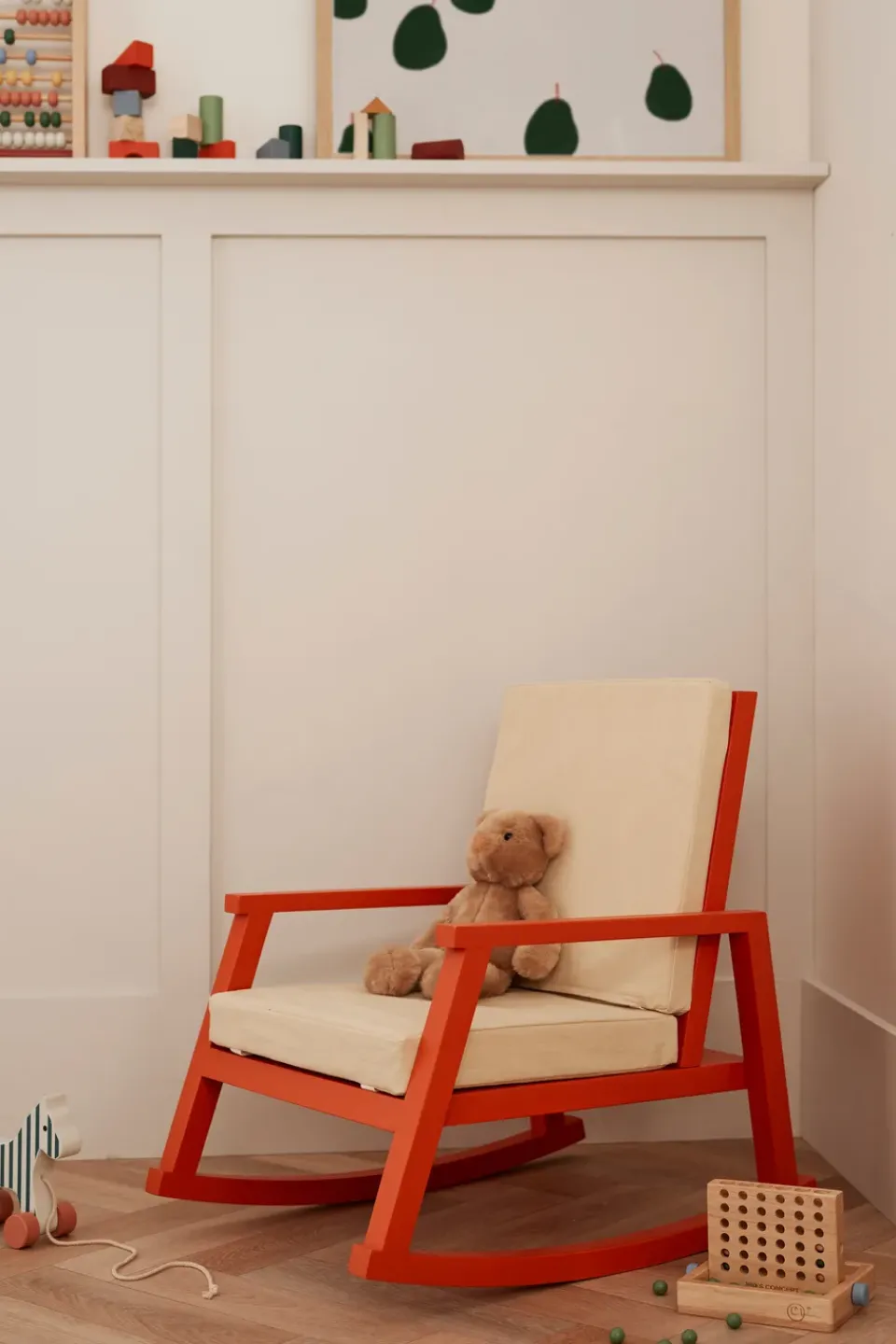 Silla mecedora Carl Larsson, Orange-natur*Kid's Concept New