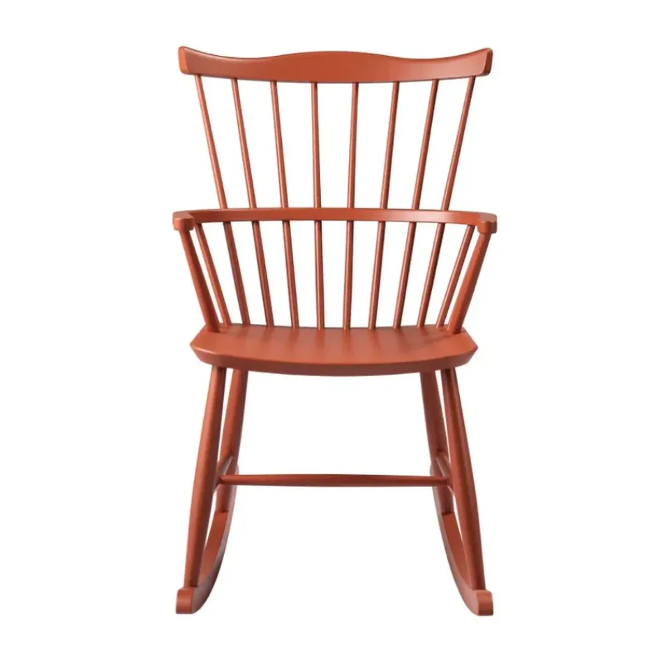 Silla mecedora J52G, ladrillo*FDB Møbler Discount