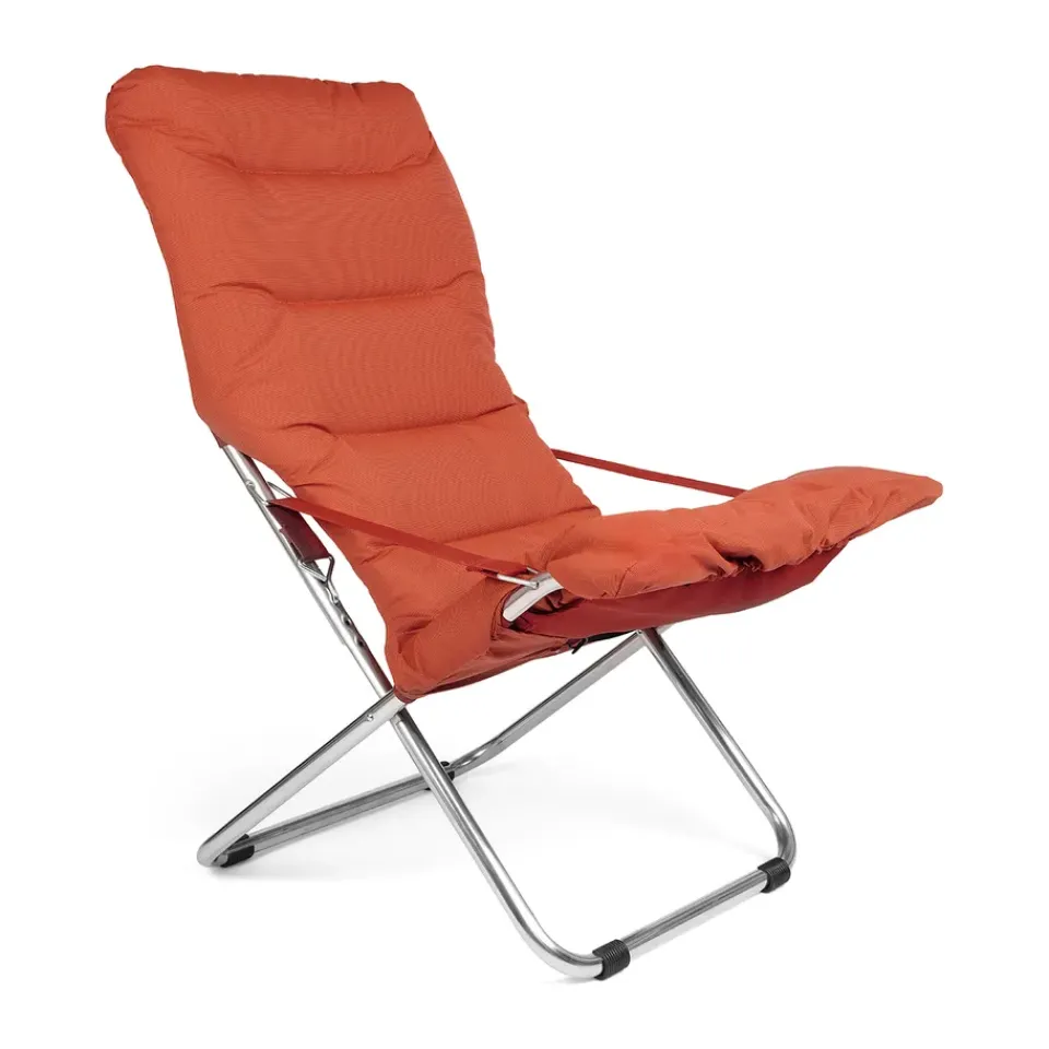 Silla para tomar el sol Fiesta Soft, Tela orange, estructura de aluminio*Fiam Best
