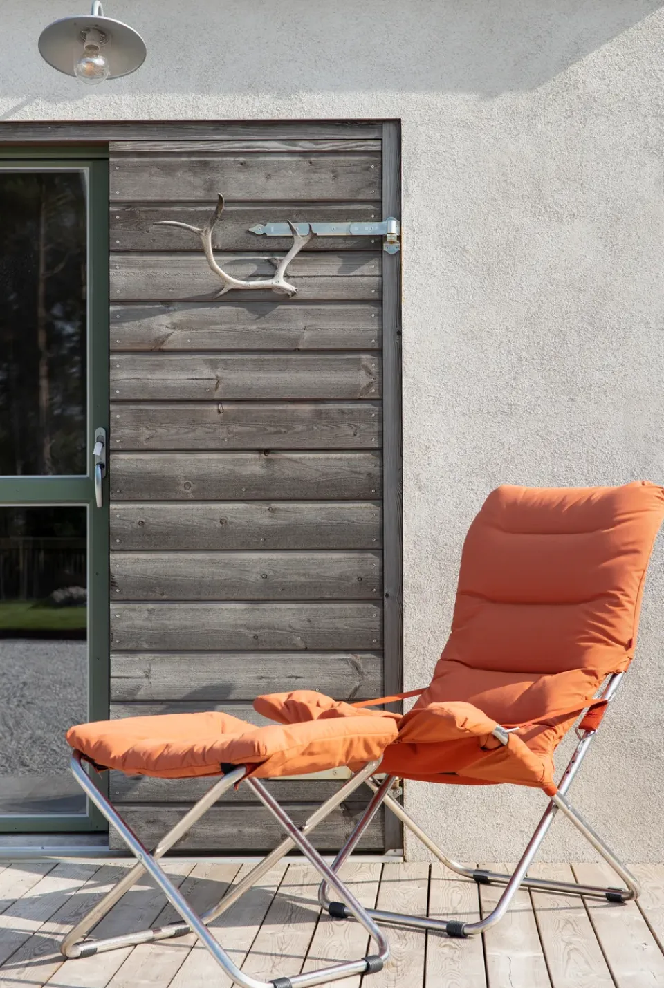 Silla para tomar el sol Fiesta Soft, Tela orange, estructura de aluminio*Fiam Best
