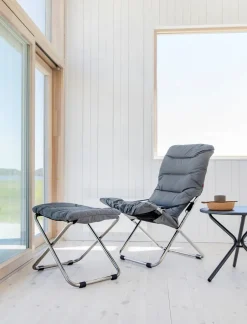 Silla para tomar el sol Fiesta Soft, Tela antracit, estructura de aluminio*Fiam Hot