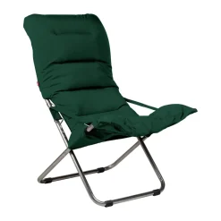Silla para tomar el sol Fiesta Soft, Tela dark green, estructura de aluminio*Fiam Outlet