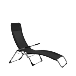 Silla para tomar el sol Samba, Textaline black, estructura de aluminio*Fiam Discount