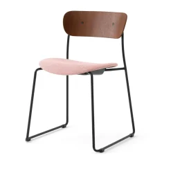 Silla Pavilion AV52 con asiento tapizado, Black-Ecriture 0640*&Tradition Discount