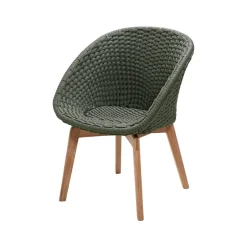 Silla Peacock soft rope, Dark green, teak*Cane-line Clearance