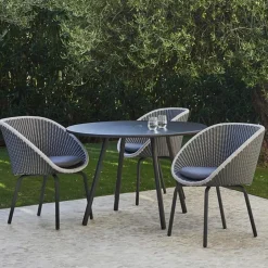 Silla Peacock soft rope, Dark grey, teak*Cane-line Online