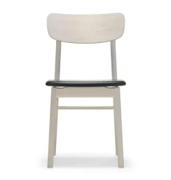 Silla Prima Vista abedul aceitado blanco, Cuero elmotique 99001*Stolab Online