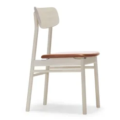 Silla Prima Vista, Cuero elmotique 43807 cognac-abedul claro lacado mate*Stolab Sale