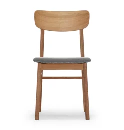 Silla Prima Vista roble aceitado, Tela blues 9202 marrón-beige*Stolab Outlet