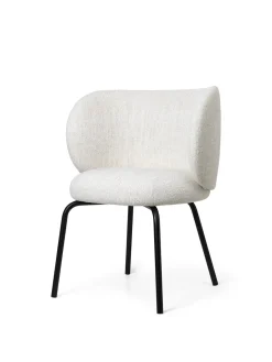 Silla Rico dining chair bouclé, Off-white-black*Ferm Living Best