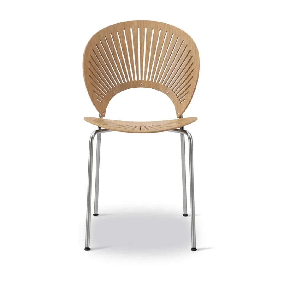 Silla Trinidad 3398, Roble aceitado - acero inoxidable cepillado*Fredericia Furniture Sale