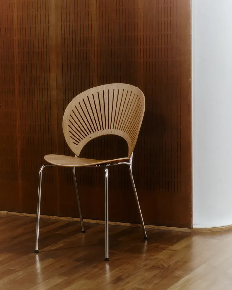 Silla Trinidad 3398, Roble aceitado - acero inoxidable cepillado*Fredericia Furniture Sale