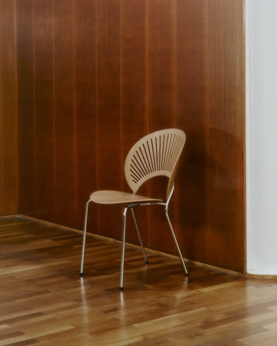 Silla Trinidad 3398, Roble aceitado - acero inoxidable cepillado*Fredericia Furniture Sale