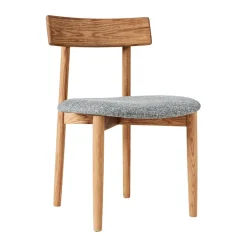 Sillas con asiento Tetra, Tejido color hormigón-roble aceitado natural*MUUBS