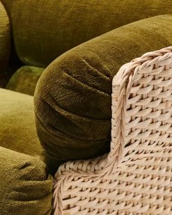 Sillón Basket tapizado, Mumble Glamour Grupo 40-ratán*GUBI Online