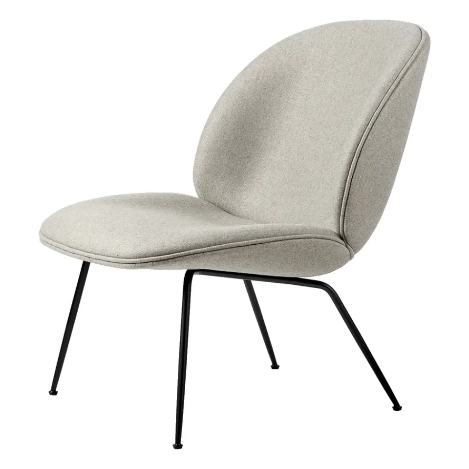 Sillón Beetle lounge chair fully upholstered conic base, Plain 0025-black*GUBI Clearance