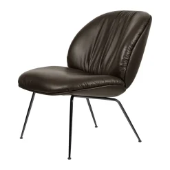 Sillón Beetle Soft tapizado, Smooth leather Coffee-negro mate*GUBI New