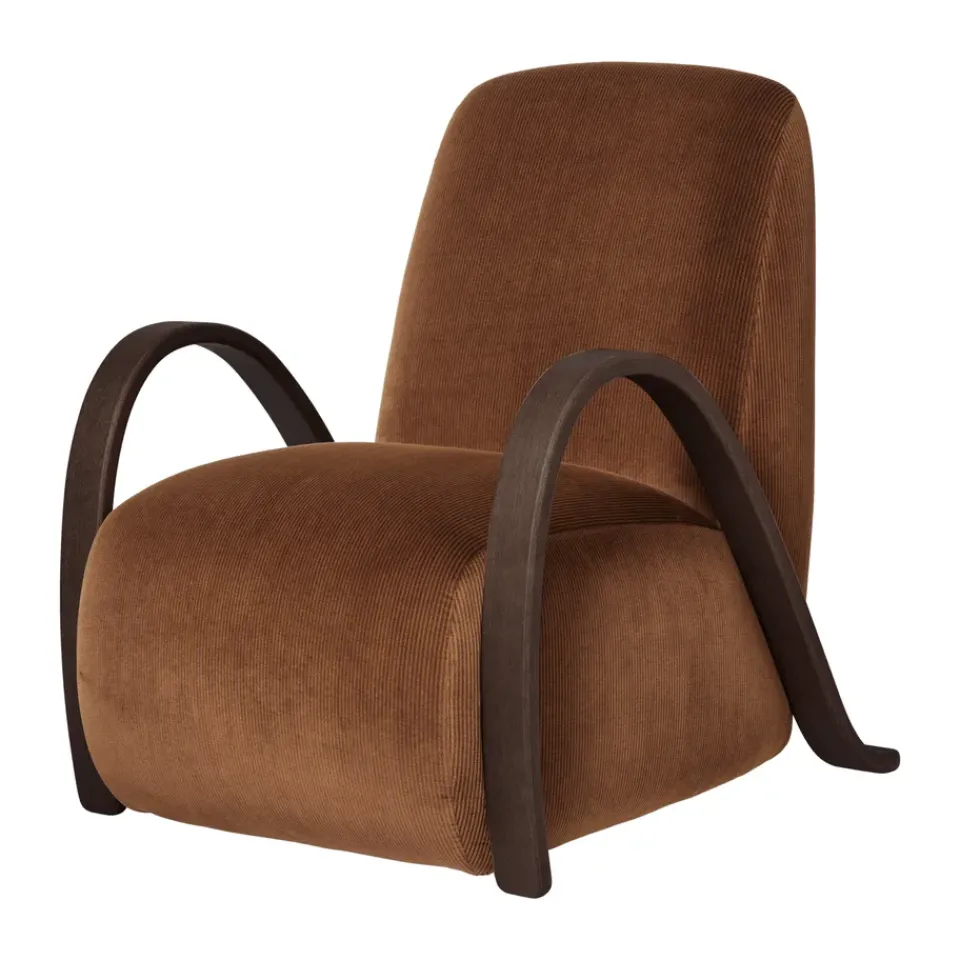 Sillón Buur lounge devoré velvet, Rust*Ferm Living New