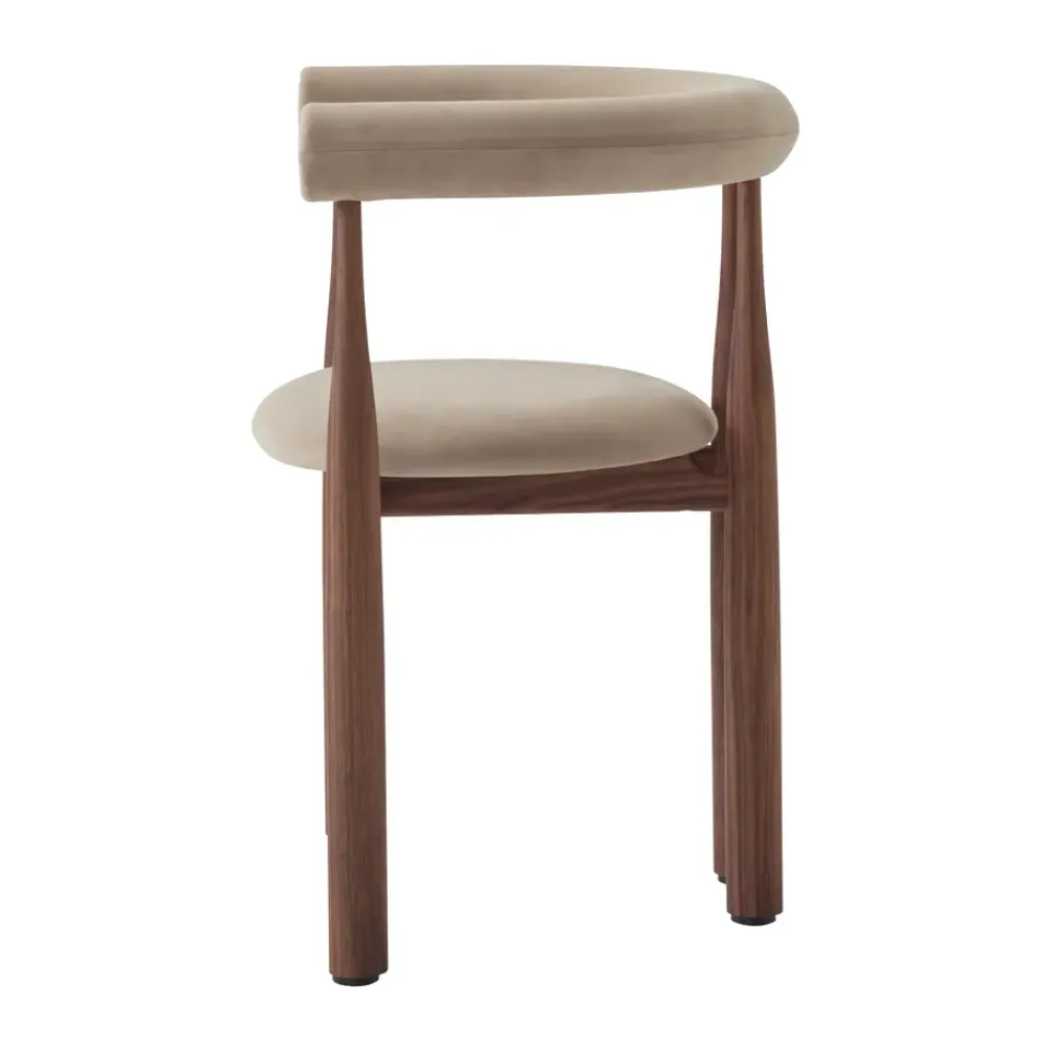 Sillón con reposabrazos Bukowski tapizado, Nogal, Megan 26 Beige*New Works Discount